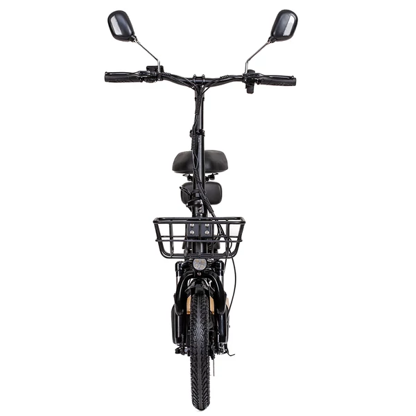 KuKirin C1 Pro elektromos roller, 500W motor, 48V 26Ah akkumulátor, 100 km hatótáv, 14" kerék, összecsukható, hátsó ülés és kosár - fekete
