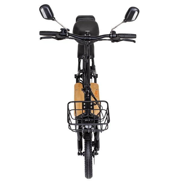 KuKirin C1 Pro elektromos roller, 500W motor, 48V 26Ah akkumulátor, 100 km hatótáv, 14" kerék, összecsukható, hátsó ülés és kosár - fekete