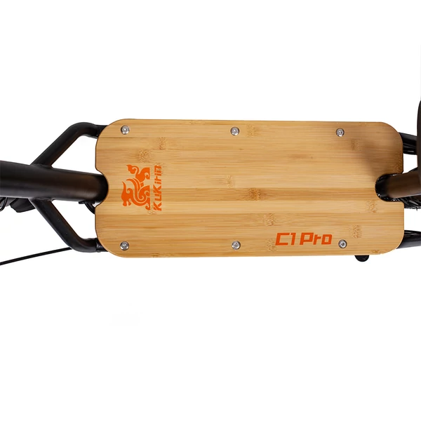 KuKirin C1 Pro elektromos roller, 500W motor, 48V 26Ah akkumulátor, 100 km hatótáv, 14" kerék, összecsukható, hátsó ülés és kosár - fekete