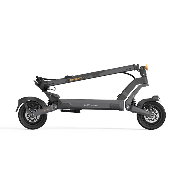 Ausom L2 Max elektromos roller, 2000W motor, 48V akkumulátor, 65 km/h sebesség, 90 km hatótáv, lengőkaros felfüggesztés, AirTag tartó