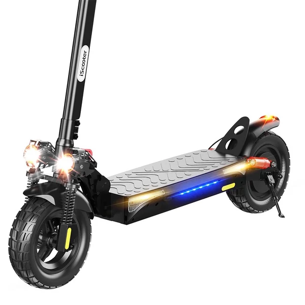 iScooter iX4 10 hüvelykes elektromos roller, 800W motor, 45 km/h sebesség, 48V 15Ah akkumulátor, 40-45 km hatótáv, app vezérlés, testfény