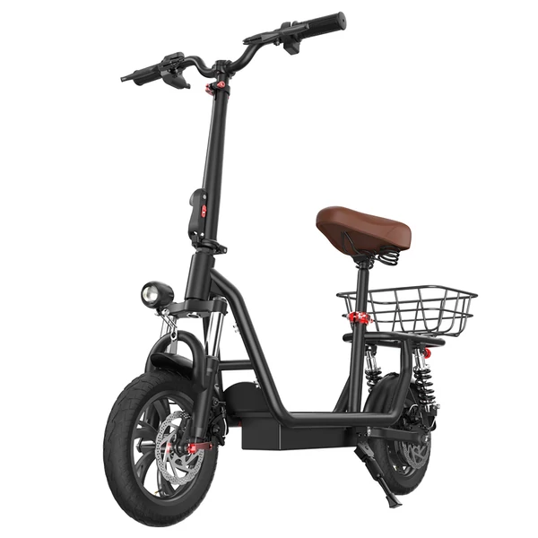 iScooter i12 elektromos roller ülés- és kosárral, 500W motor, 35 km hatótáv, dupla fék, lengéscsillapító