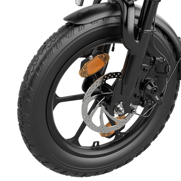 ESKUTE D100 összecsukható elektromos kerékpár 250W motorral, 100 km hatótávval, 25 km/h sebességgel, 16” kerekekkel - fekete