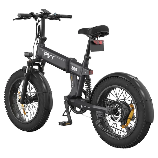 PVY Turbo elektromos kerékpár 250W motorral, 48V 13Ah akkumulátorral, 20x4.0 zsíros gumikkal, 100 km hatótávval és Shimano 7 sebességgel