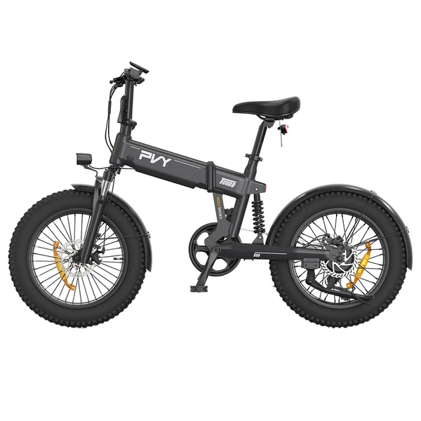 PVY Turbo elektromos kerékpár 250W motorral, 48V 13Ah akkumulátorral, 20x4.0 zsíros gumikkal, 100 km hatótávval és Shimano 7 sebességgel