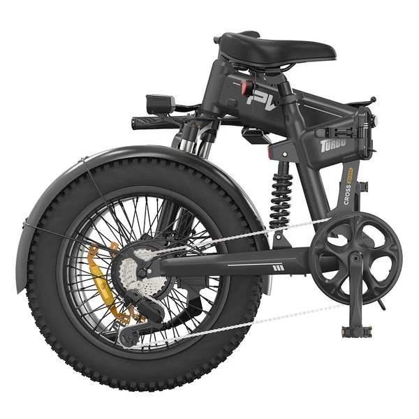 PVY Turbo elektromos kerékpár 250W motorral, 48V 13Ah akkumulátorral, 20x4.0 zsíros gumikkal, 100 km hatótávval és Shimano 7 sebességgel