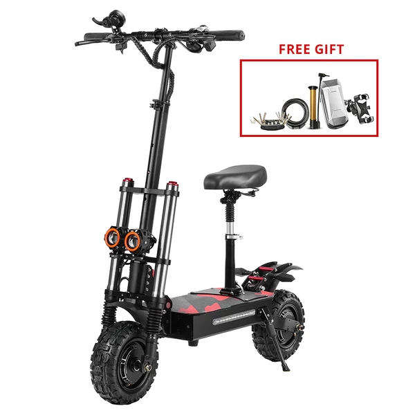 BOYUEDA S3-11 Elektromos Roller, 2x3000W Motor, 85 km/h, 60V 38Ah Akku, 120 km hatótáv, 11" terepgumi, hidraulikus fék, lengéscsillapító, LED kijelző
