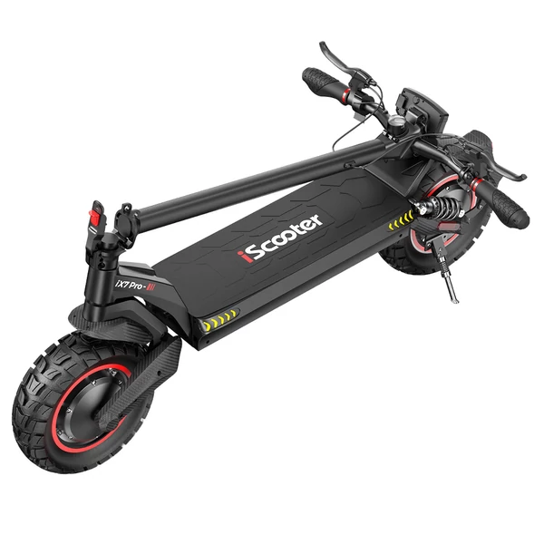 iScooter iX7 Pro elektromos roller – 2000W összteljesítmény, 48V 17.5Ah akkumulátor, terepgumik, 60 km/h, 80 km hatótáv, dupla felfüggesztés