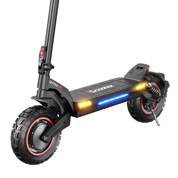 iScooter iX7 Pro elektromos roller – 2000W összteljesítmény, 48V 17.5Ah akkumulátor, terepgumik, 60 km/h, 80 km hatótáv, dupla felfüggesztés