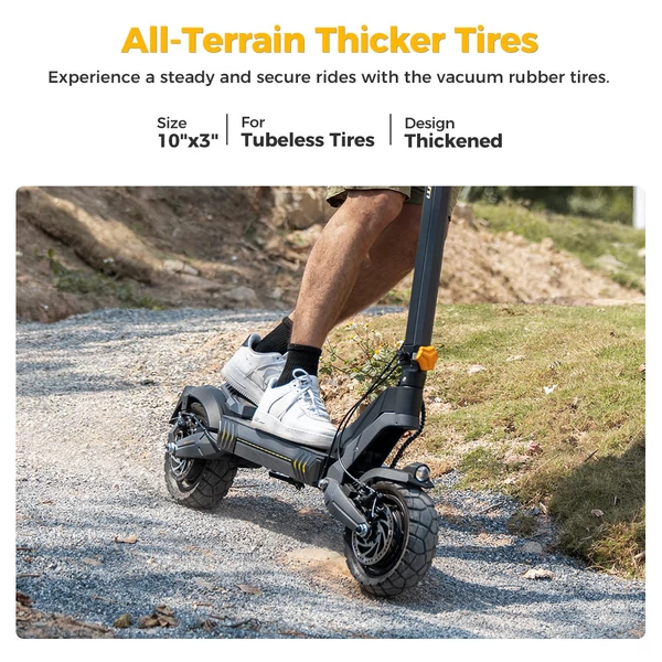 Ausom L2 elektromos roller, 2×800W motorral, 48V 15,6Ah akkumulátor, 10" kerék, 55 km/h, 70 km hatótáv, tárcsafék, lengőkar felfüggesztés, LCD kijelző