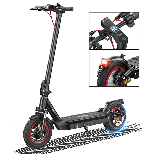 iScooter i10 elektromos roller, 650W motor, 36V 15Ah akkumulátor, 10” felfújható gumi, 40 km/h seb., 45 km hatótáv, első-hátsó rugózás, tárcsafék