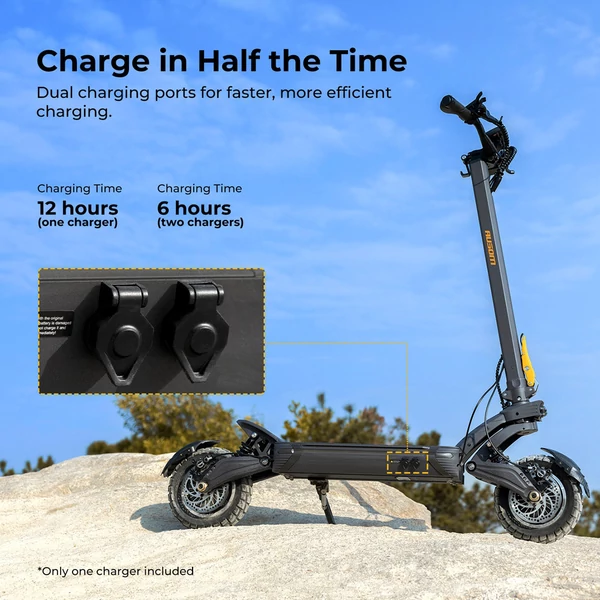 Ausom F1 Max elektromos roller, 2×1400W motorral, 60V 20.8Ah akkumulátorral, 72 km/h sebesség, 100 km hatótáv, hidraulikus fékek, NFC & kódzár