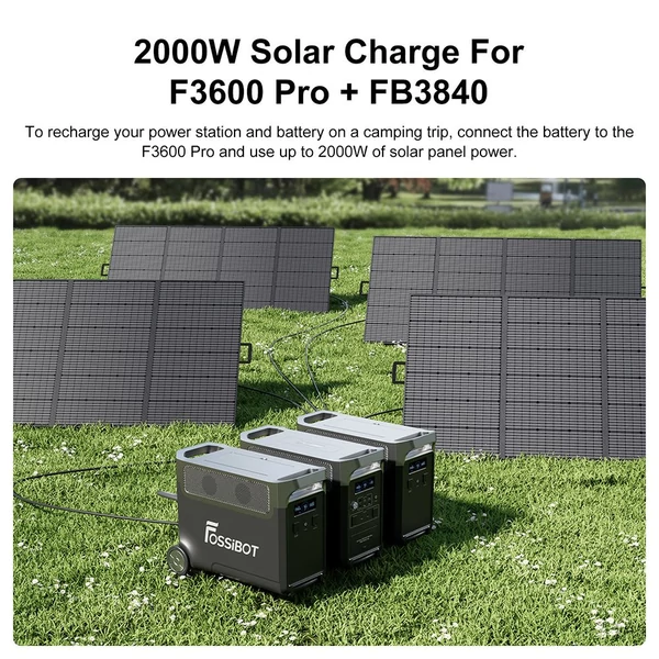 FOSSiBOT FB3840 bővítő akkumulátor, 3840Wh LiFePO4 akkucsomag F3600 Pro generátorhoz