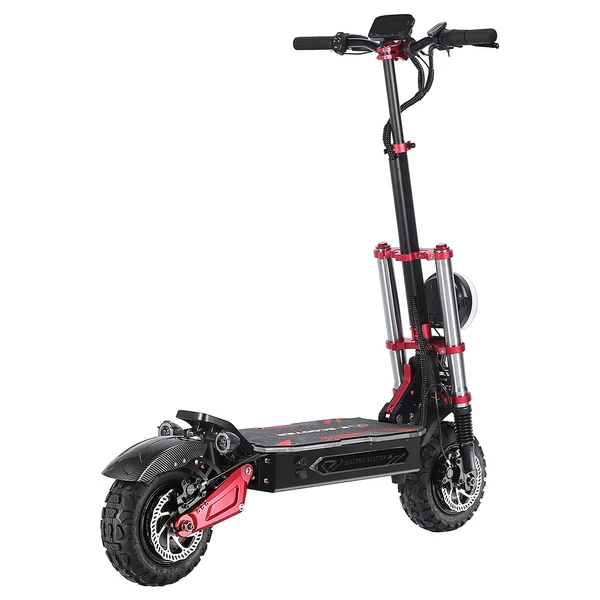 BOYUEDA S5-11 elektromos roller, 2×3000W motor, 60V 38Ah akkumulátor, 11" kerék, 85 km/h, 120 km hatótáv, hidraulikus fék, LCD kijelző