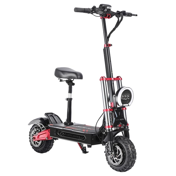 BOYUEDA S5-11 elektromos roller, 2×3000W motor, 60V 38Ah akkumulátor, 11" kerék, 85 km/h, 120 km hatótáv, hidraulikus fék, LCD kijelző