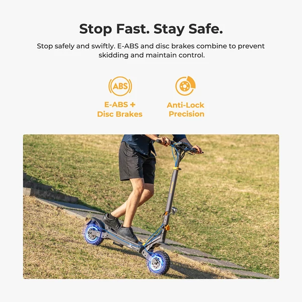 Ausom L1 elektromos roller, 500W motor, 48V 15.6Ah akkumulátor, 70km hatótáv, ABE minősítés, 10" kerék, lengőkar felfüggesztés, NFC zár