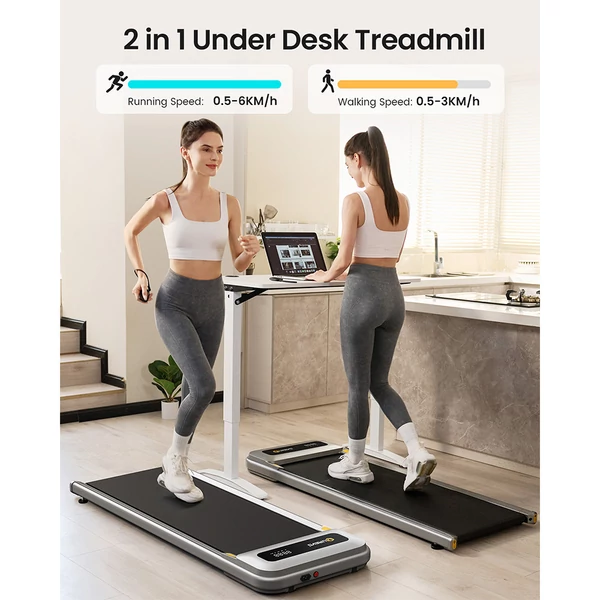 UREVO U1 Asztali Futópad – 42x125cm Futófelület, 2.25HP motor, 120kg teherbírás, LED kijelző, otthoni használatra