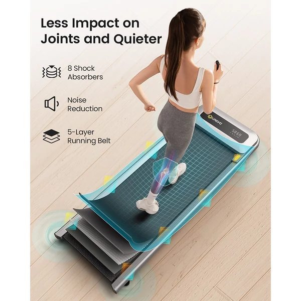 UREVO U1 Asztali Futópad – 42x125cm Futófelület, 2.25HP motor, 120kg teherbírás, LED kijelző, otthoni használatra