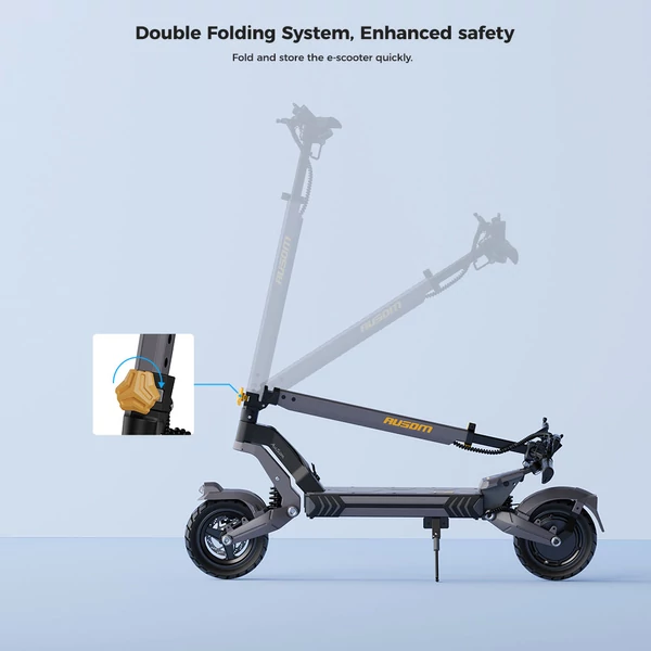 Ausom L2 elektromos roller, 800W motor, 48V 15.6Ah akkumulátor, 10” kerék, 45km/h, 70km hatótáv, dupla tárcsafék, lengőkaros felfüggesztés, LCD kijelző