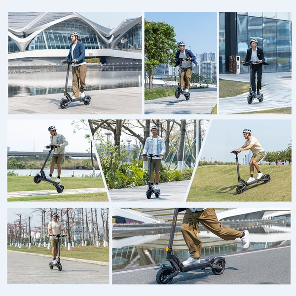 Ausom L2 elektromos roller, 800W motor, 48V 15.6Ah akkumulátor, 10” kerék, 45km/h, 70km hatótáv, dupla tárcsafék, lengőkaros felfüggesztés, LCD kijelző