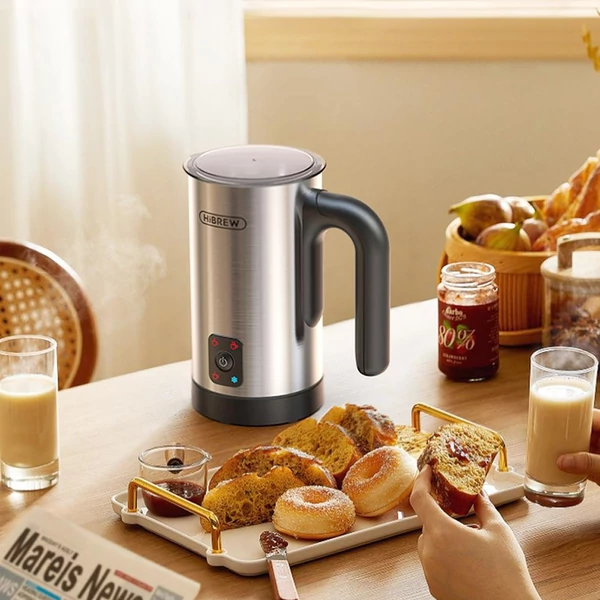 HiBREW M3A 4 az 1-ben tejhabosító – automata melegítő, hideg/meleg habosítás, 130ml hab, 300ml meleg tej kapacitás