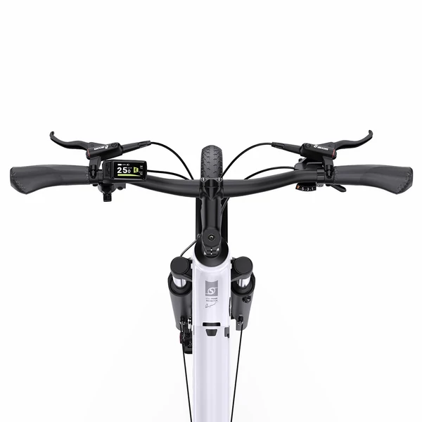 ONESPORT OT07 elektromos kerékpár 250W BAFANG motorral, 36V 14Ah akkumulátorral, 27.5” kerekekkel, 110 km hatótávval, SHIMANO 7-sebesség - fehér