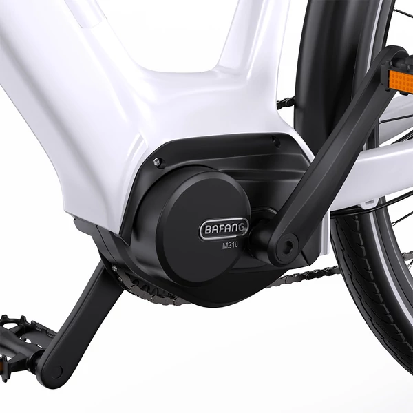 ONESPORT OT07 elektromos kerékpár 250W BAFANG motorral, 36V 14Ah akkumulátorral, 27.5” kerekekkel, 110 km hatótávval, SHIMANO 7-sebesség - fehér
