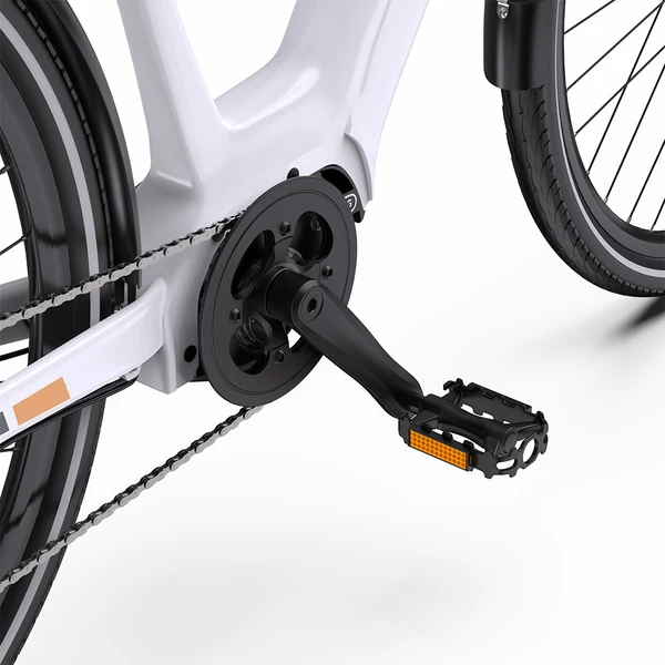 ONESPORT OT07 elektromos kerékpár 250W BAFANG motorral, 36V 14Ah akkumulátorral, 27.5” kerekekkel, 110 km hatótávval, SHIMANO 7-sebesség - fehér