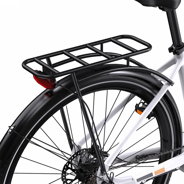 ONESPORT OT07 elektromos kerékpár 250W BAFANG motorral, 36V 14Ah akkumulátorral, 27.5” kerekekkel, 110 km hatótávval, SHIMANO 7-sebesség - fehér