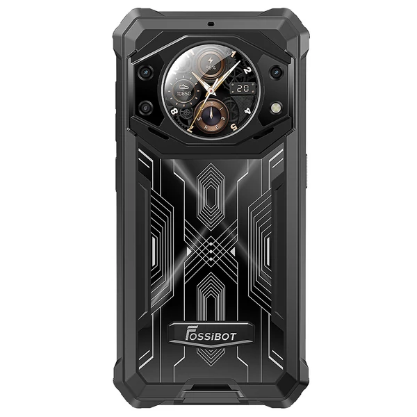 FOSSiBOT F101 PRO strapabíró okostelefon 8GB+128GB, AI tripla kamera, 10600mAh akku, Android 13, NFC - fekete