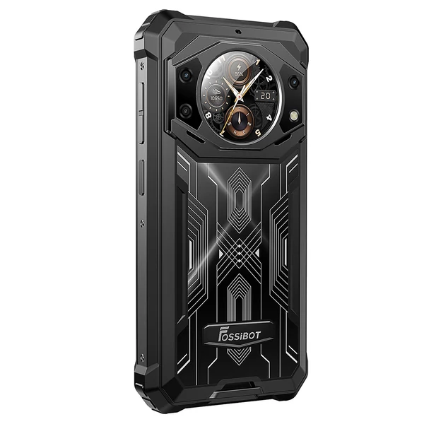 FOSSiBOT F101 PRO strapabíró okostelefon 8GB+128GB, AI tripla kamera, 10600mAh akku, Android 13, NFC - fekete