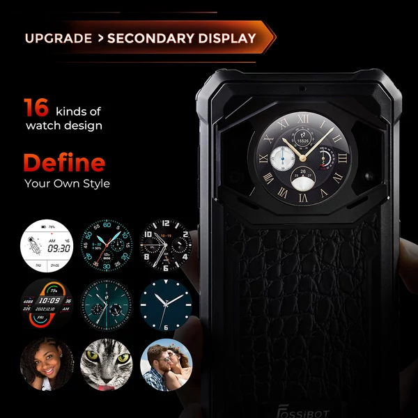 FOSSiBOT F101 PRO strapabíró okostelefon 8GB+128GB, AI tripla kamera, 10600mAh akku, Android 13, NFC - fekete