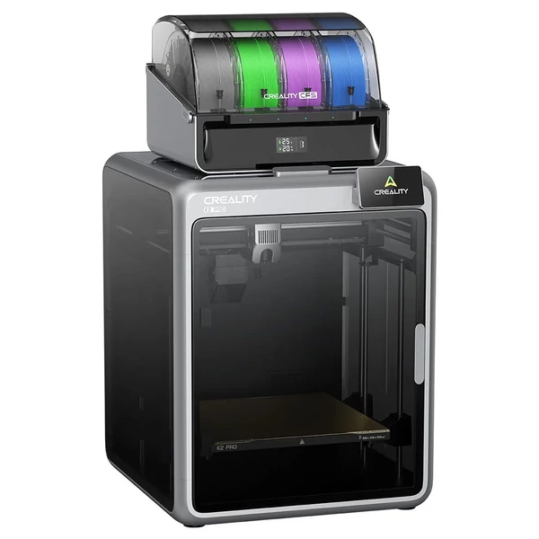 Creality K2 Pro Combo 3D nyomtató, CFS rendszerrel, akár 16 színes nyomtatás, 300×300×300 mm