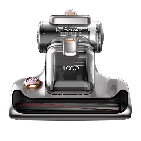 JIGOO T600 dupla tartályos okos matrac‑ és ágytisztító porszívó UV fénnyel, 700W, 15KPa szívóerő, poratkaeltávolító kézi porszívó