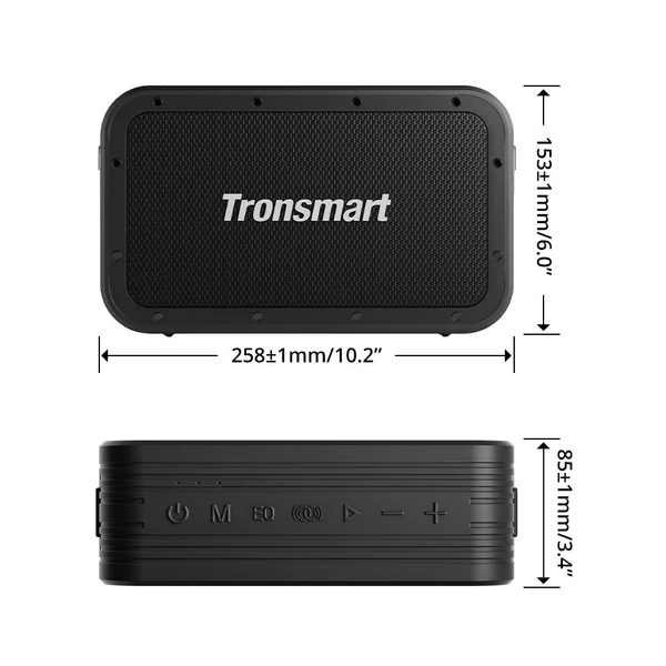 Tronsmart Force Max 80W hordozható kültéri hangszóró, 2.2 csatorna, TWS, mélyhang kiemelés, 13 órás üzemidő, IPX6, powerbank