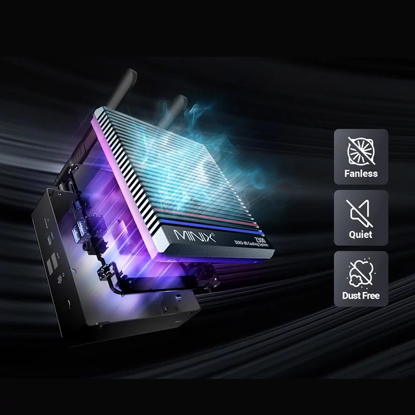 MINIX Z300 ventilátormentes mini PC – Intel N300, 16GB RAM, 512GB SSD, 4K Dual HDMI, WiFi 6, Bluetooth 5.2