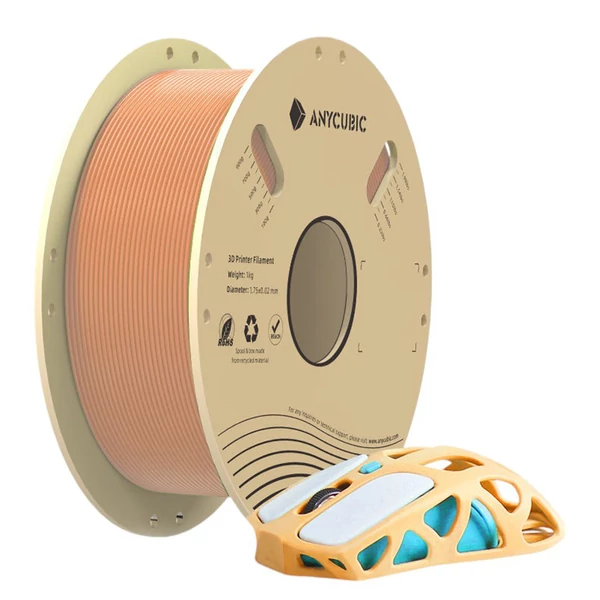 4kg Anycubic Pantone PLA Filament – Őszibarack, Ibolya, Tavaszlevél, Trópusi Türkiz