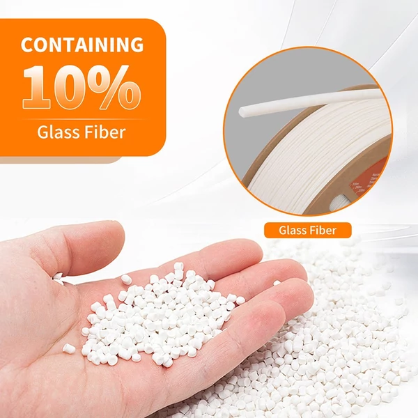 ERYONE ASA filament 1kg, fehér – UV-álló, időjárásálló, üvegszál-erősítésű 3D nyomtató alapanyag