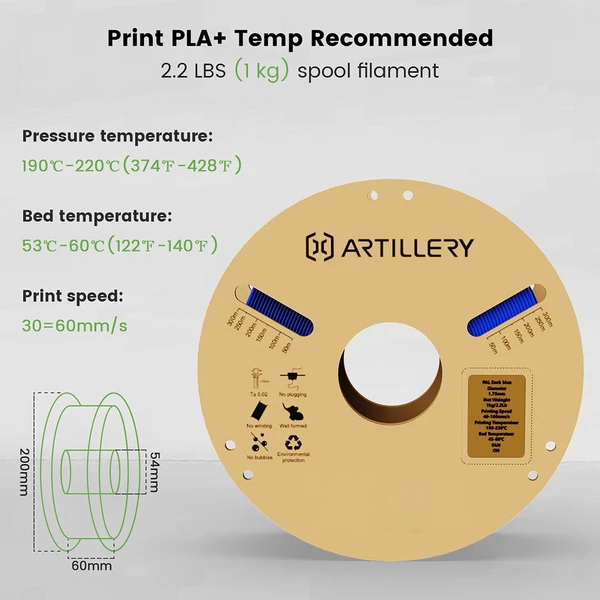 10KG Artillery PLA 3D nyomtató filament – nagy kiszerelésű PLA alapanyag