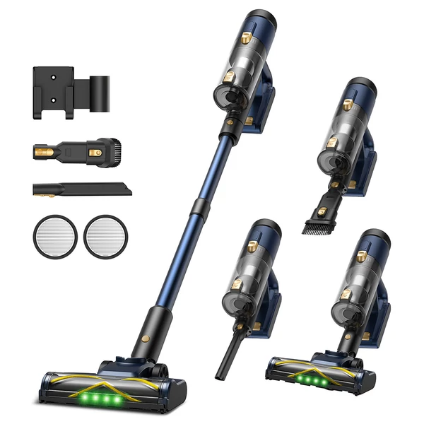 Vactidy V12 vezeték nélküli porszívó, 50 000Pa szívóerő, 450W, 2 az 1-ben száraz-nedves takarítás, LED kijelző, 50 perc üzemidő