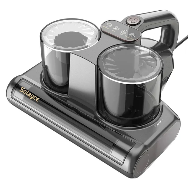 Solayce BV200 dupla tartályos atkaporszívó, 500W, 16000Pa szívóerő, 0,6L, 60℃ forró levegő, UV-fény, HEPA szűrő