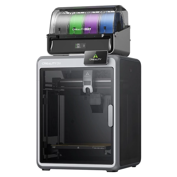 Creality K2 Combo 3D nyomtató CFS rendszerrel, akár 16 színű nyomtatás, 260×260×260 mm