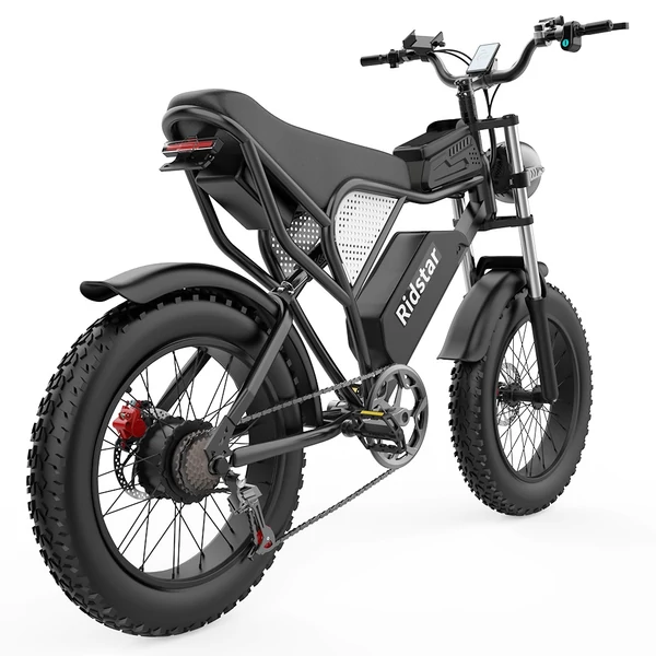 Ridstar Q20 elektromos kerékpár, 1000W motor, 20x4.0 zsíros gumi, 48V 20Ah kivehető akkumulátor, 48km/h, 120km hatótáv