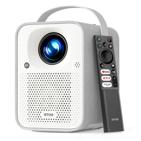 ETOE Seal projektor 400 ANSI, natív 1080p, Google TV, automata fókusz és trapézkorrekció