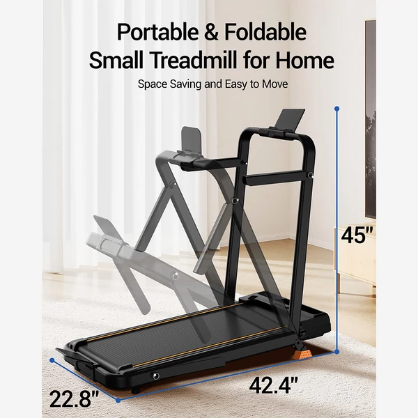 ROBORE X5F összecsukható futópad, 2.5 LE, 10 km/h, 150 kg teher, 14% dőlésszög, LED kijelző, távirányító