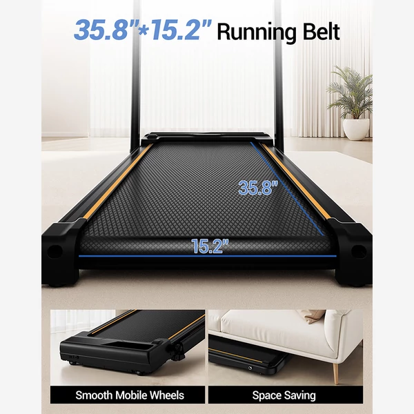 ROBORE X5F összecsukható futópad, 2.5 LE, 10 km/h, 150 kg teher, 14% dőlésszög, LED kijelző, távirányító
