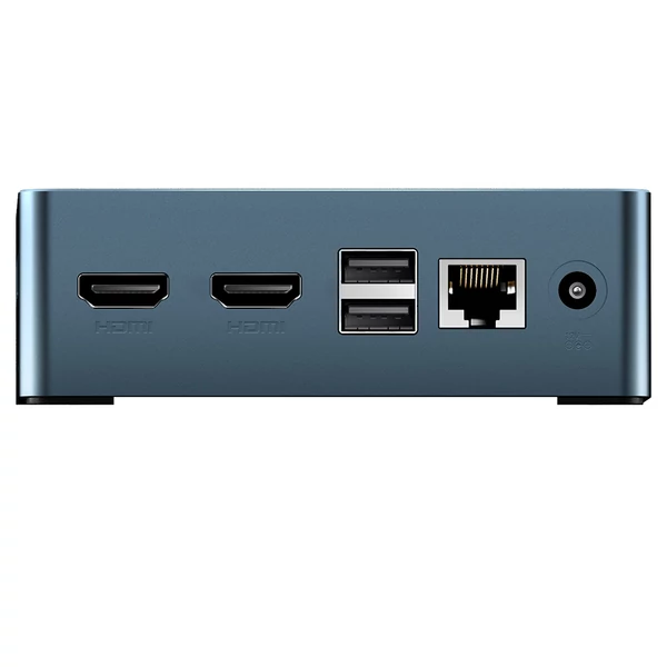BMAX B4 Ultra Mini PC, Intel N150, 16GB RAM, 512GB SSD, 2×HDMI, WiFi 5, BT 5.0, USB, RJ45, fejhallgató kimenet