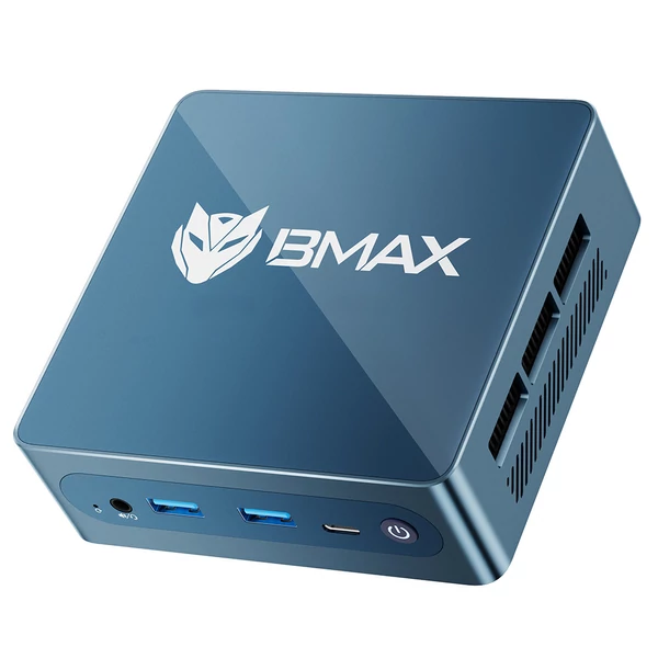 BMAX B4 Ultra Mini PC, Intel N150, 16GB RAM, 512GB SSD, 2×HDMI, WiFi 5, BT 5.0, USB, RJ45, fejhallgató kimenet