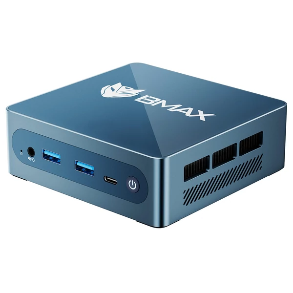 BMAX B4 Ultra Mini PC, Intel N150, 16GB RAM, 512GB SSD, 2×HDMI, WiFi 5, BT 5.0, USB, RJ45, fejhallgató kimenet