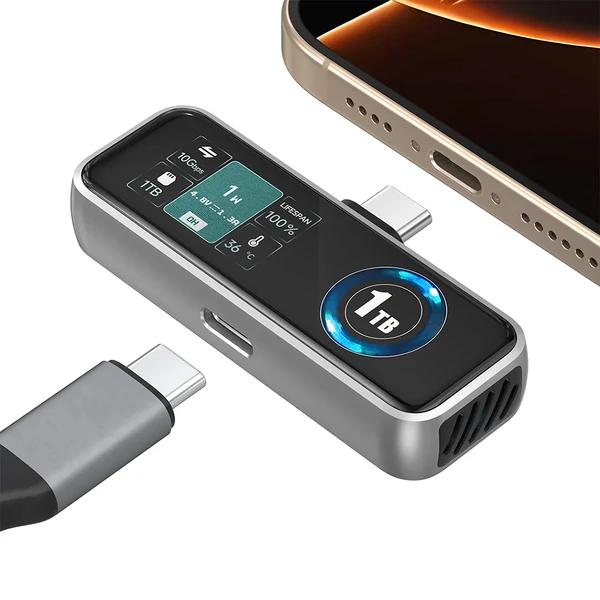 ZIKE Z791C USB-C mágneses tárhely iPhone 16/15 szériához – 512GB külső memória